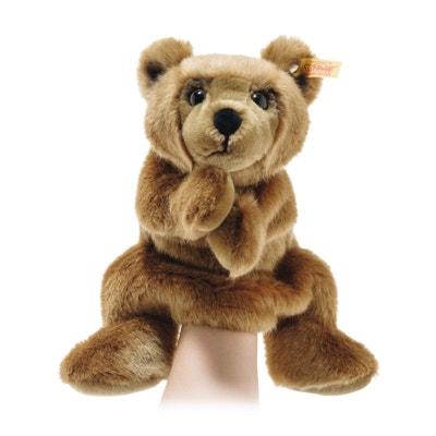 Handpuppe Braunbär, 28 cm, hellbraun