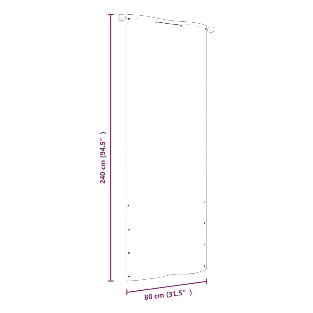 vidaXL Balkonsichtschutz Balkon-Sichtschutz Schwarz 80x240 cm Oxford-Gewebe