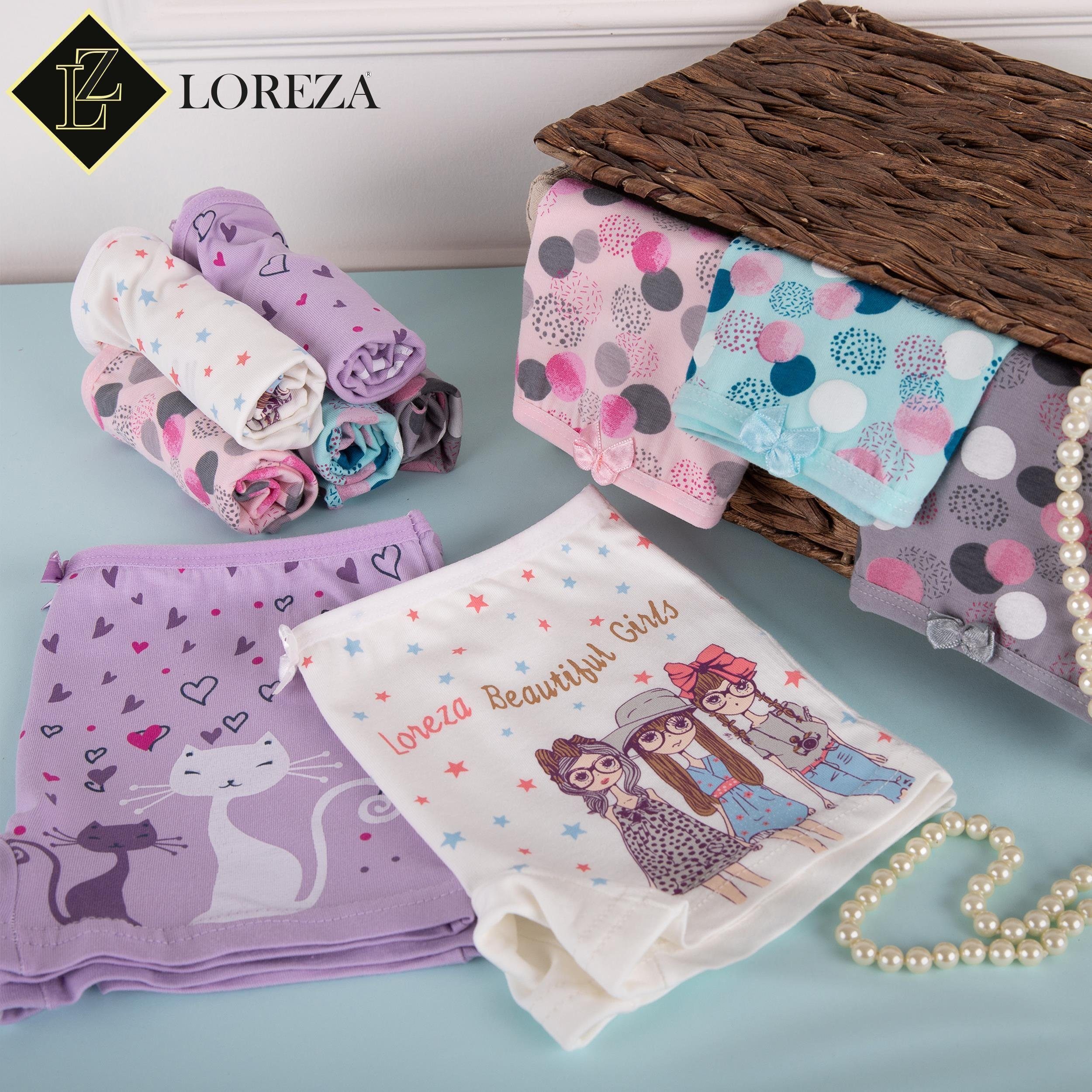 LOREZA Panty 10 Mädchen Pantys aus Baumwolle Unterwäsche Gr.92-158 (Spar-Packung, 10-St)