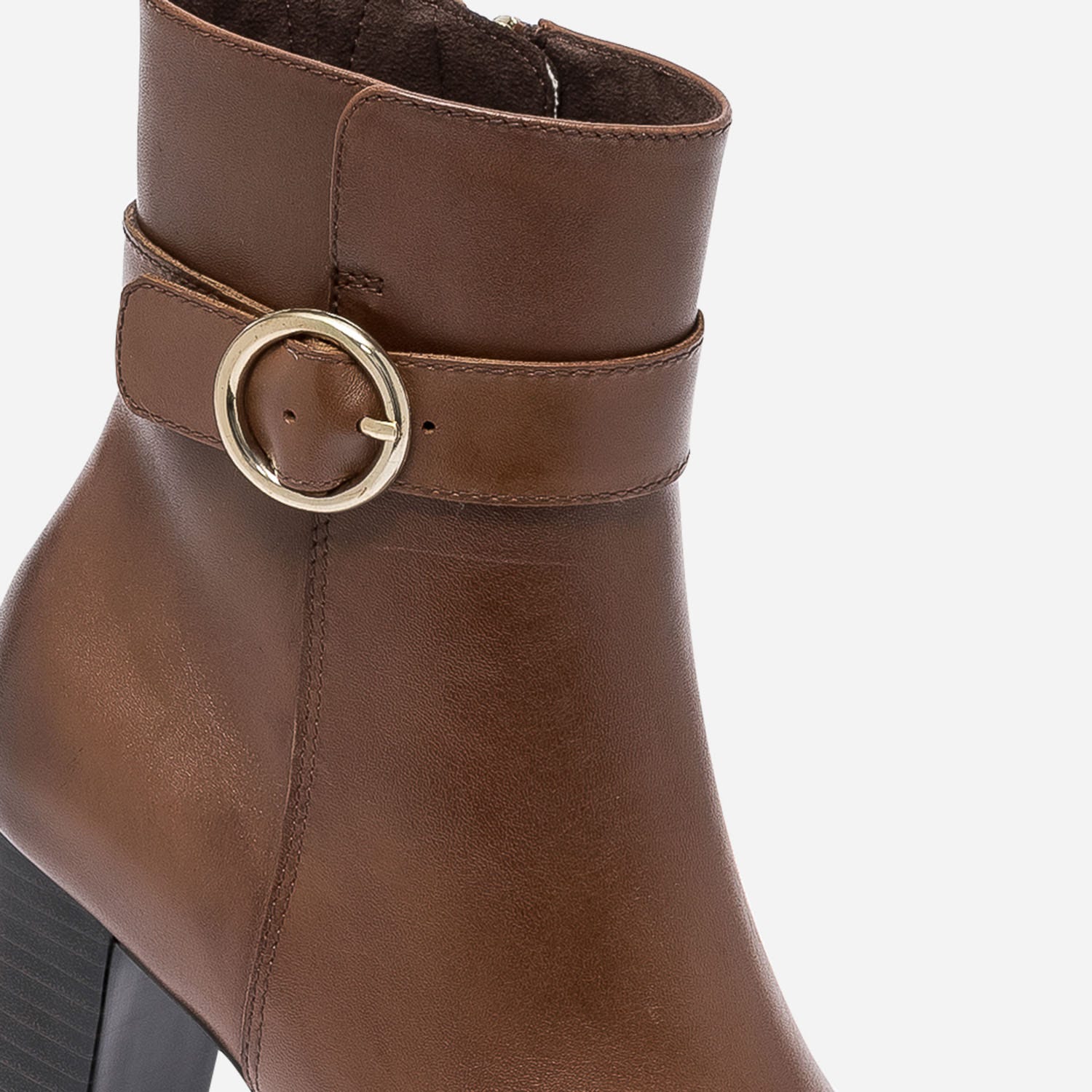 Boots CAPRICE cognac en cuir à talon