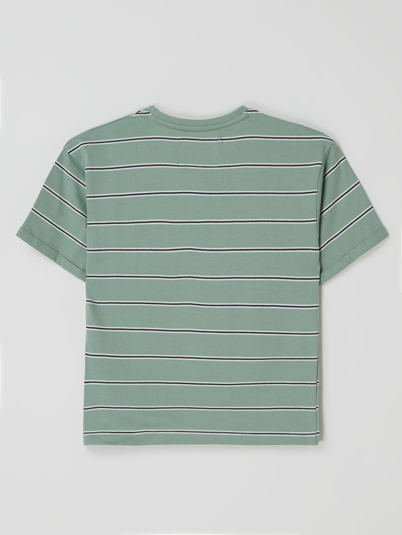 T-Shirt mit Streifenmuster in grün