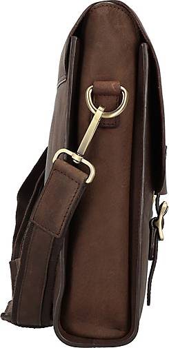 Klondike 1896 Brett Messenger Leder 38 cm Laptopfach