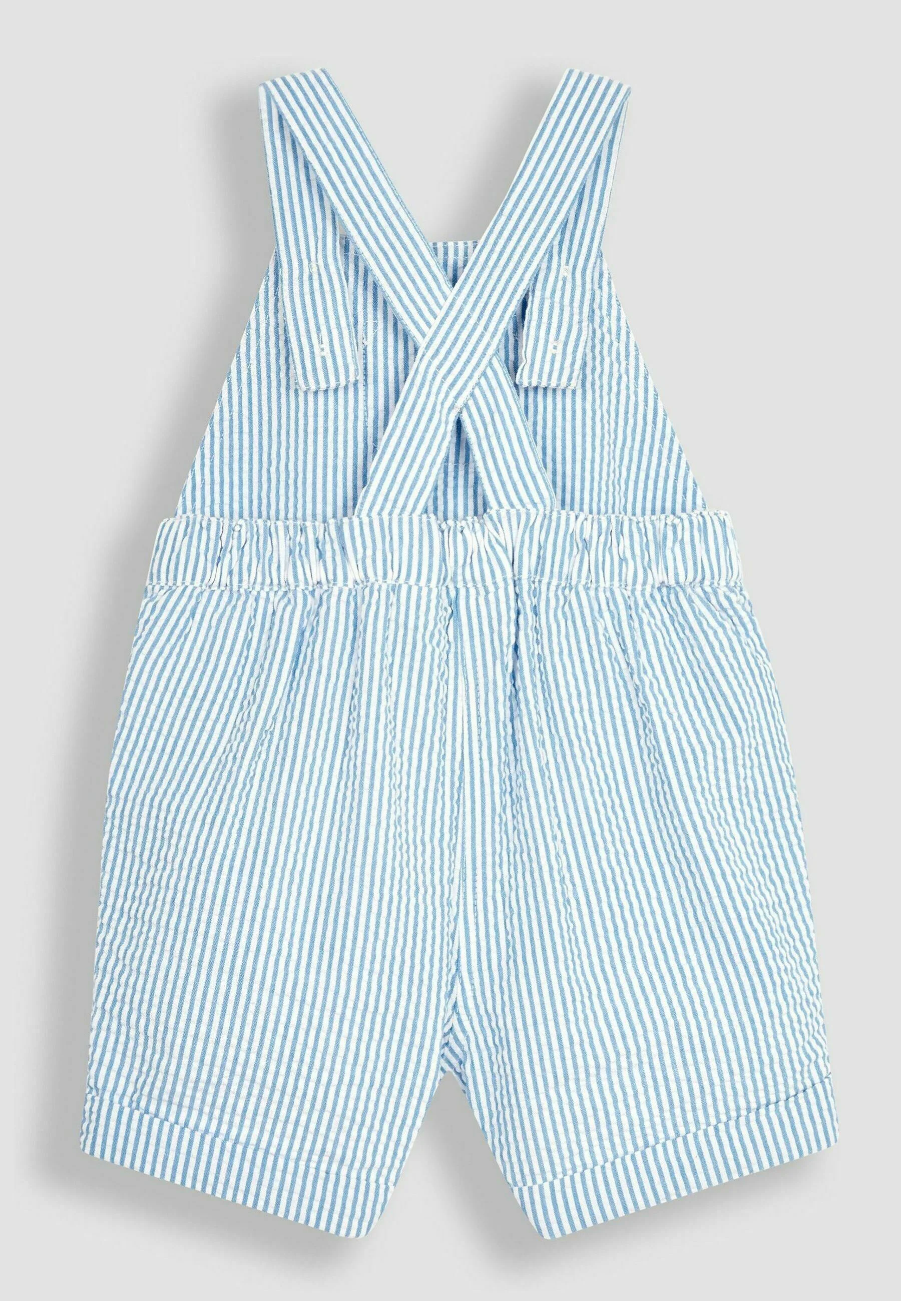 JoJo Maman Bébé TRACTOR POCKET SEERSUCKER STRIPE-REGULAR FIT - Peto