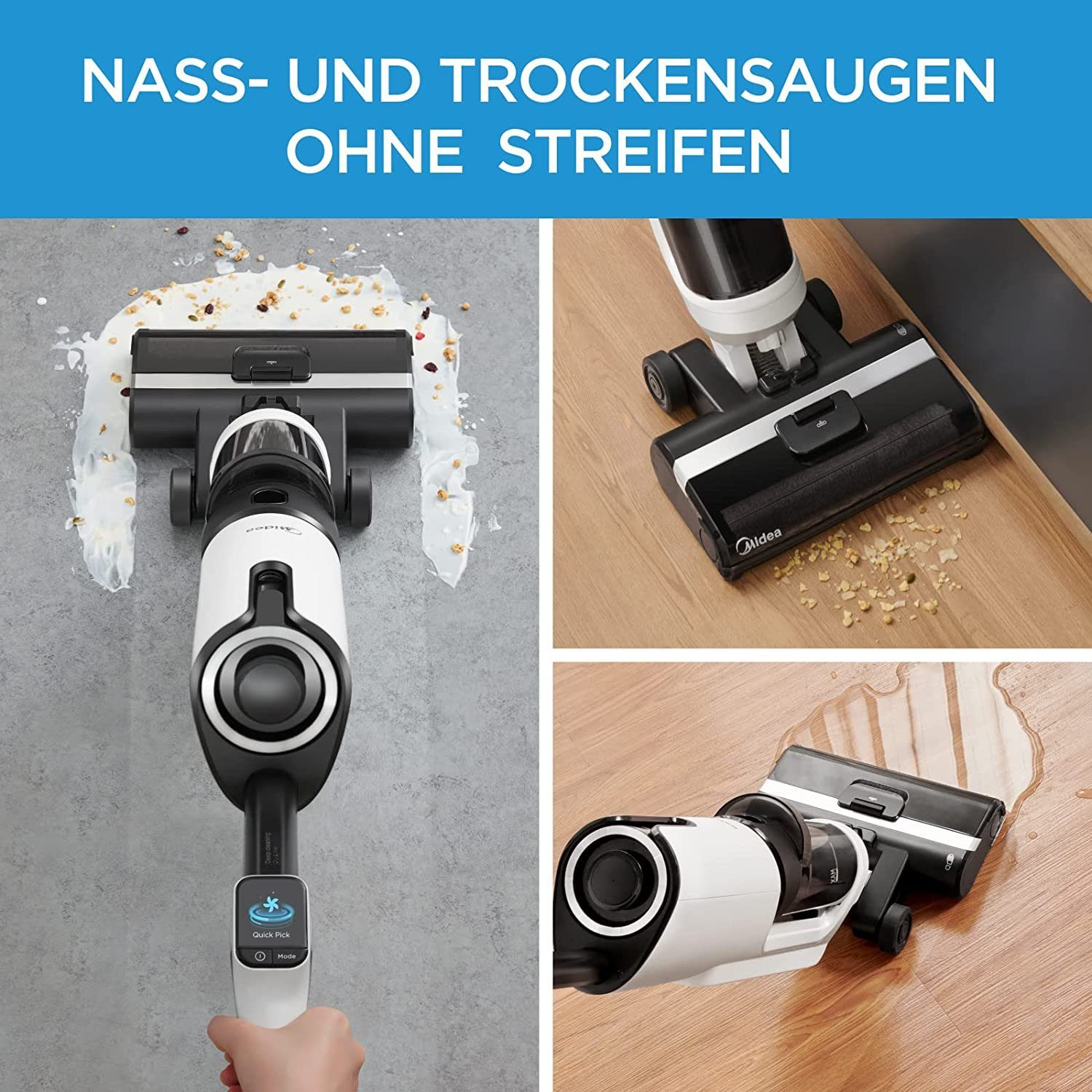 Midea Nass-Trocken-Sauger Hand Stick Vacuum X8