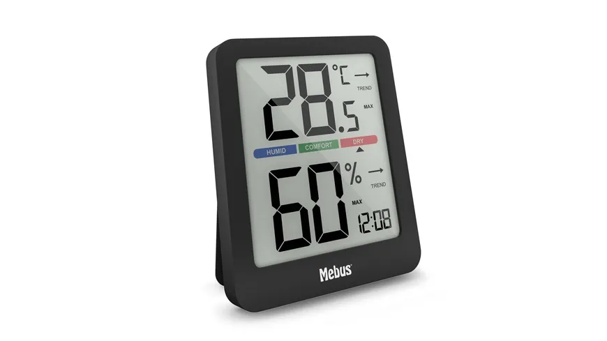 Mebus Digitales Thermo-/ Hygrometer schwarz