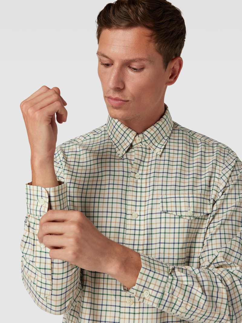 Freizeithemd mit Button-Down-Kragen in hellgrün