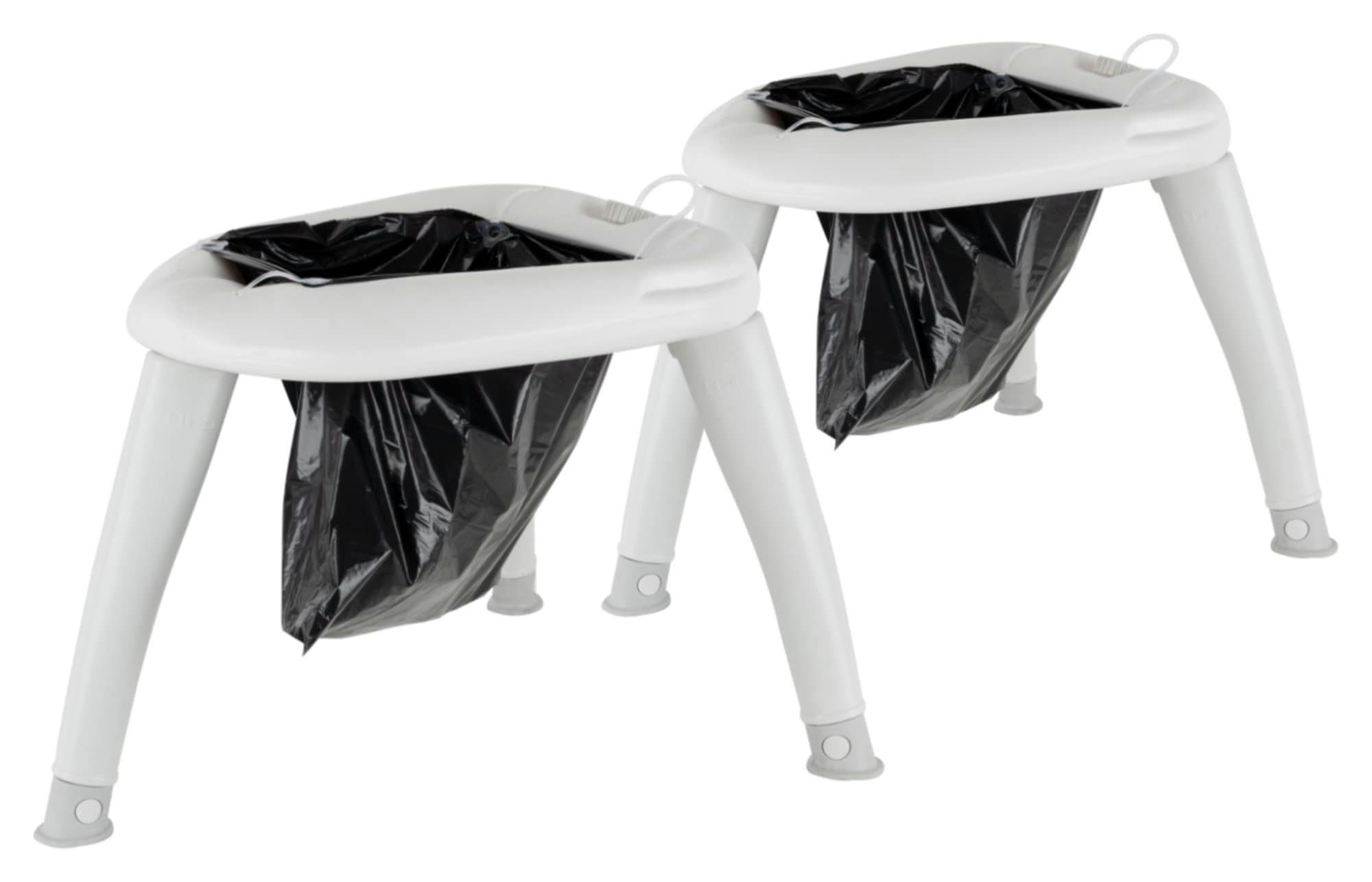 Stagecaptain Campingtoilette Camping Toilette - Outdoor- und Reise-WC - Für Kinder und Erwachsene, (Quixie-2842, 2-St., 2 Stück im Spar-Set), Mit Handwaschsprayer - Inkl. 10 Auffangbeutel
