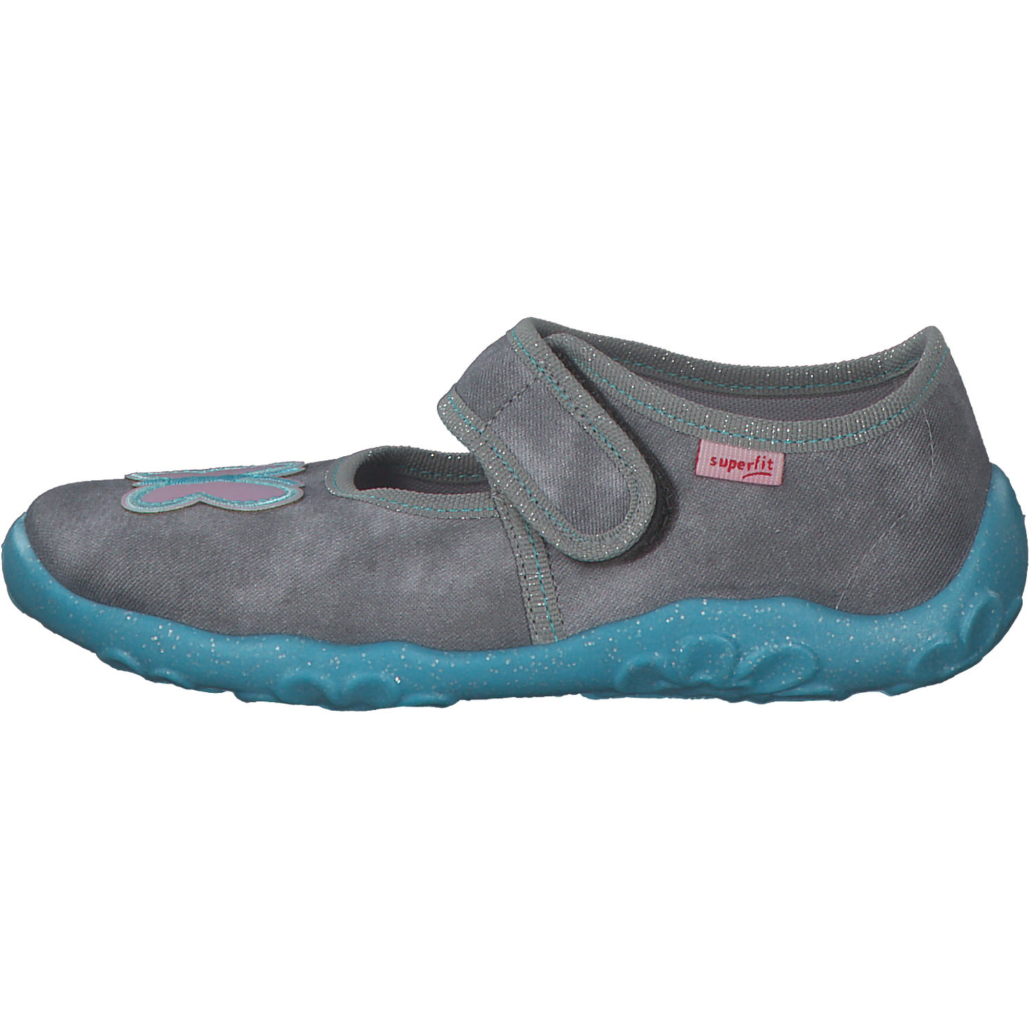 Superfit BONNY 00280, Hausschuhe, Kinder, Grau/Hellblau