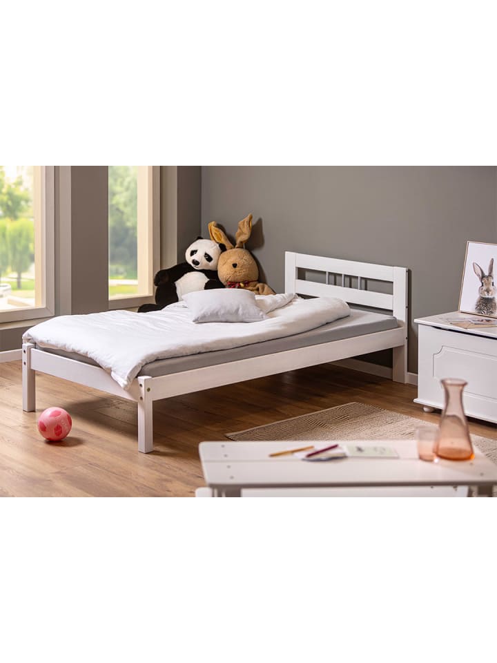 ebuy24 Bett Fank Weiß 96 x 205 cm günstig kaufen onesize