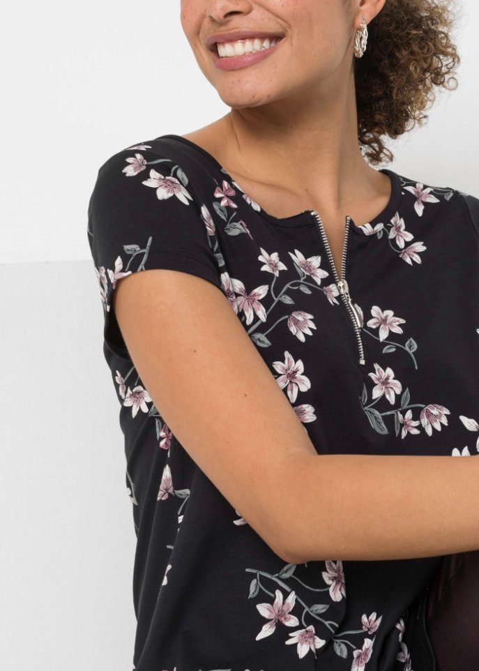Shirt mit Reißverschluss