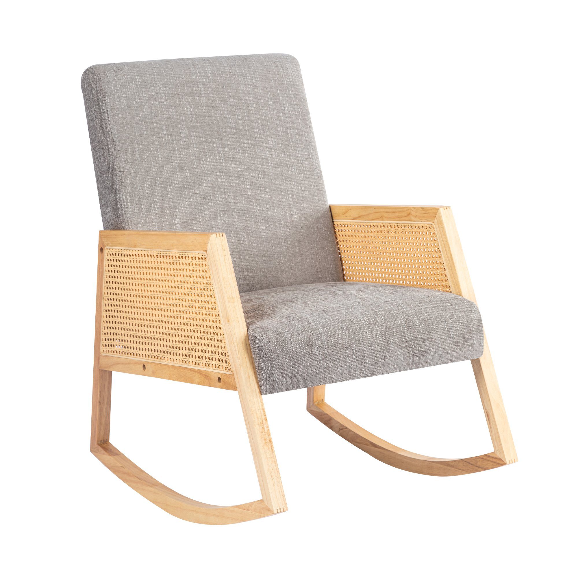 Celya Schaukelstuhl Rattanstühle für Wohnzimmer, Kinderzimmer, Balkon, Garten (1-St)