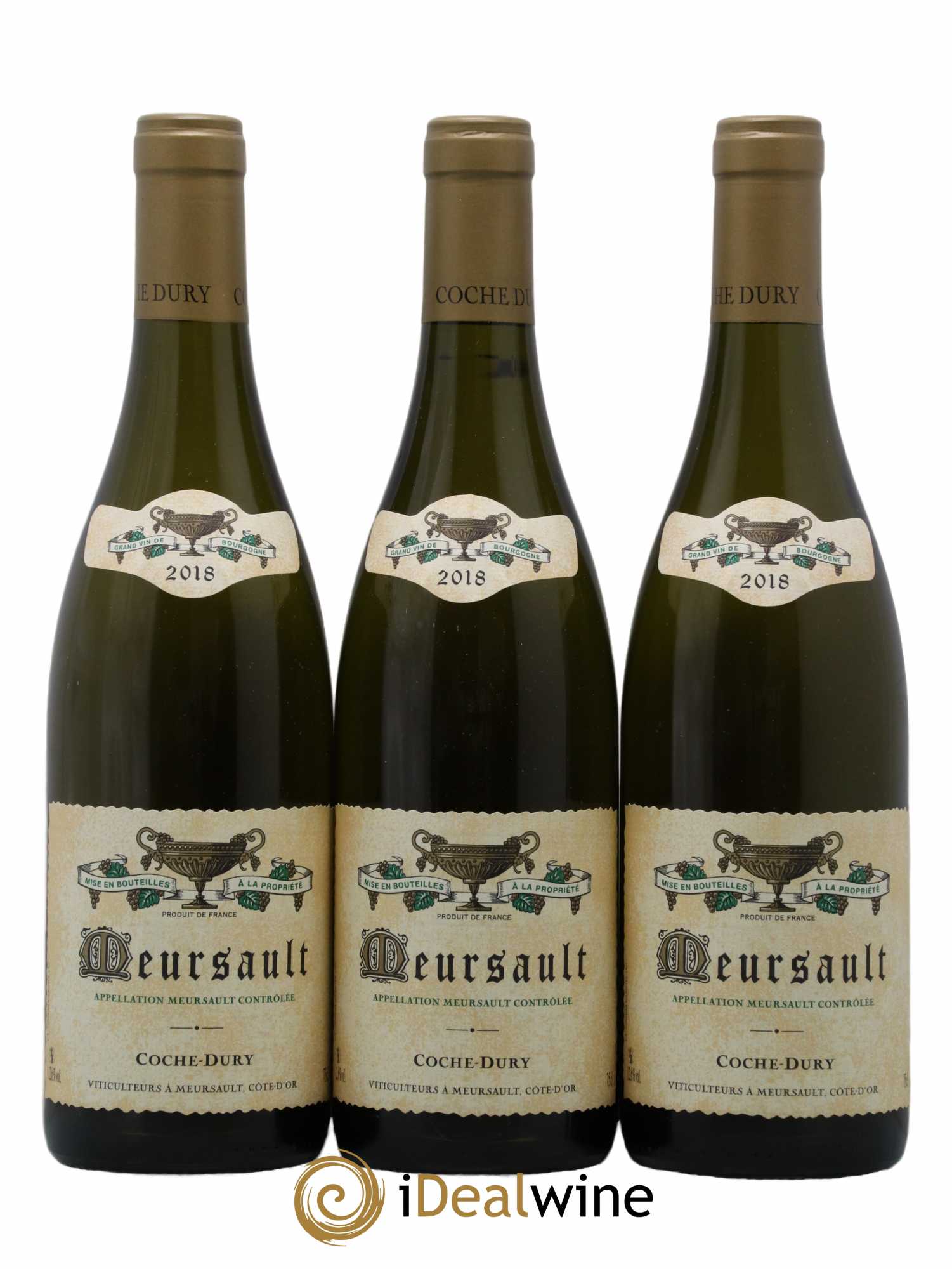 Meursault Coche Dury (Domaine)  2018 - Lot de 3 Bouteilles