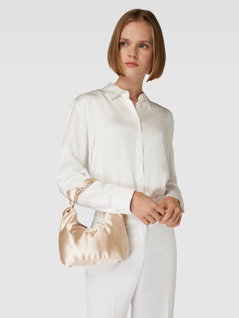 Handtasche mit Label-Details Modell 'VELINA' in gold