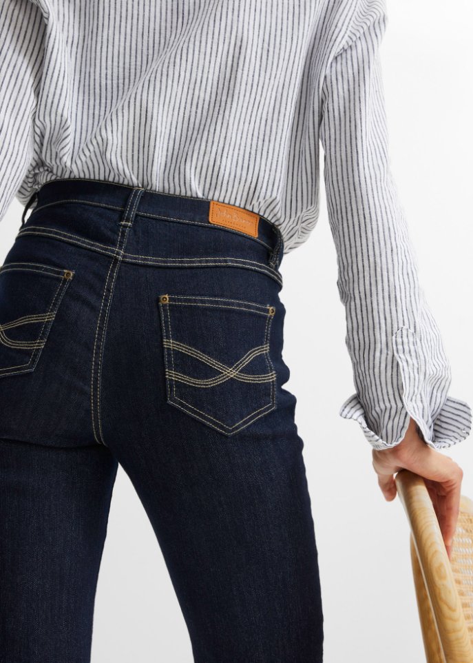 Straight Komfort-Stretch-Jeans, verkürzt