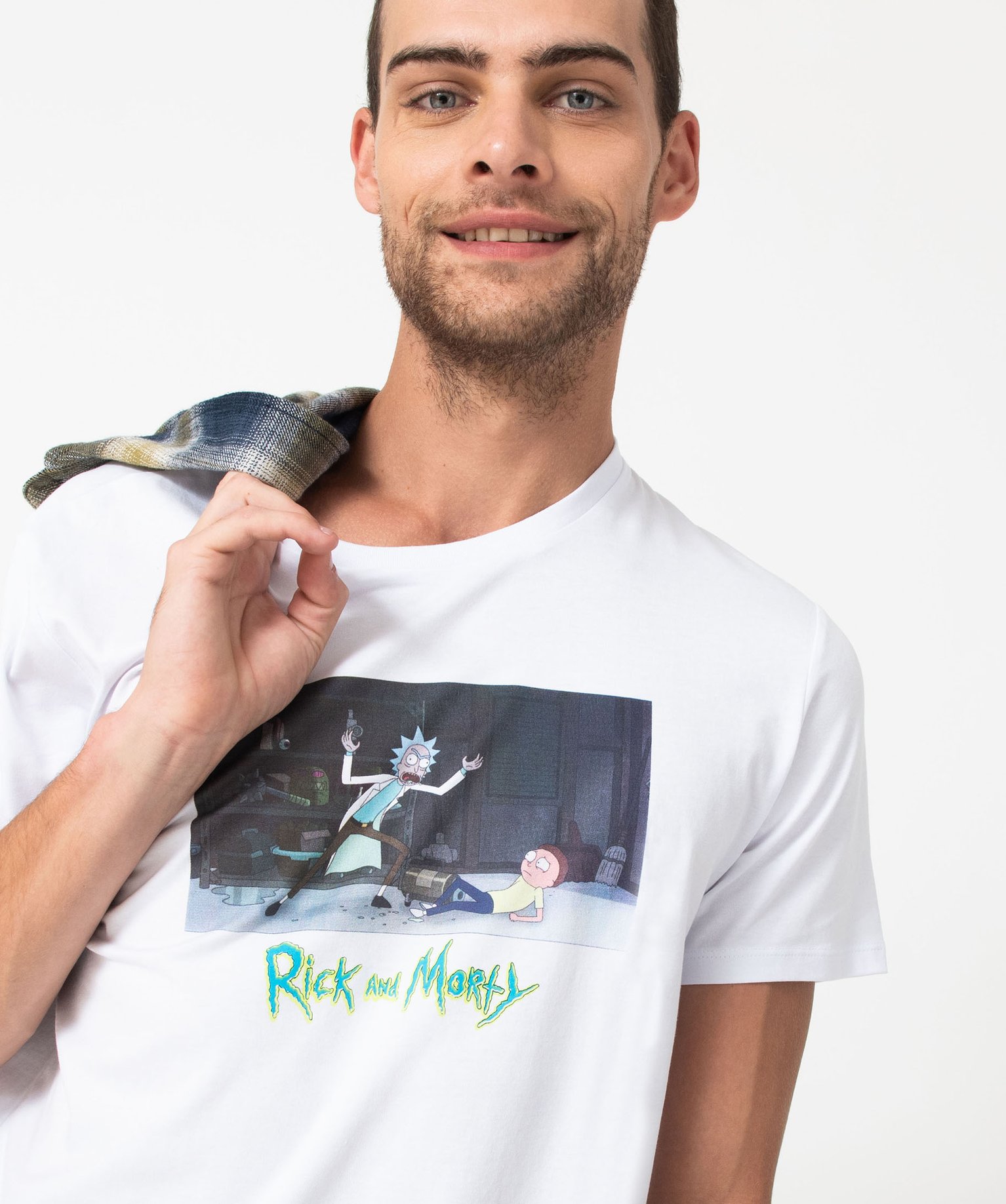 Tee-shirt manches courtes à motif homme - Rick & Morty blanc | GEMO