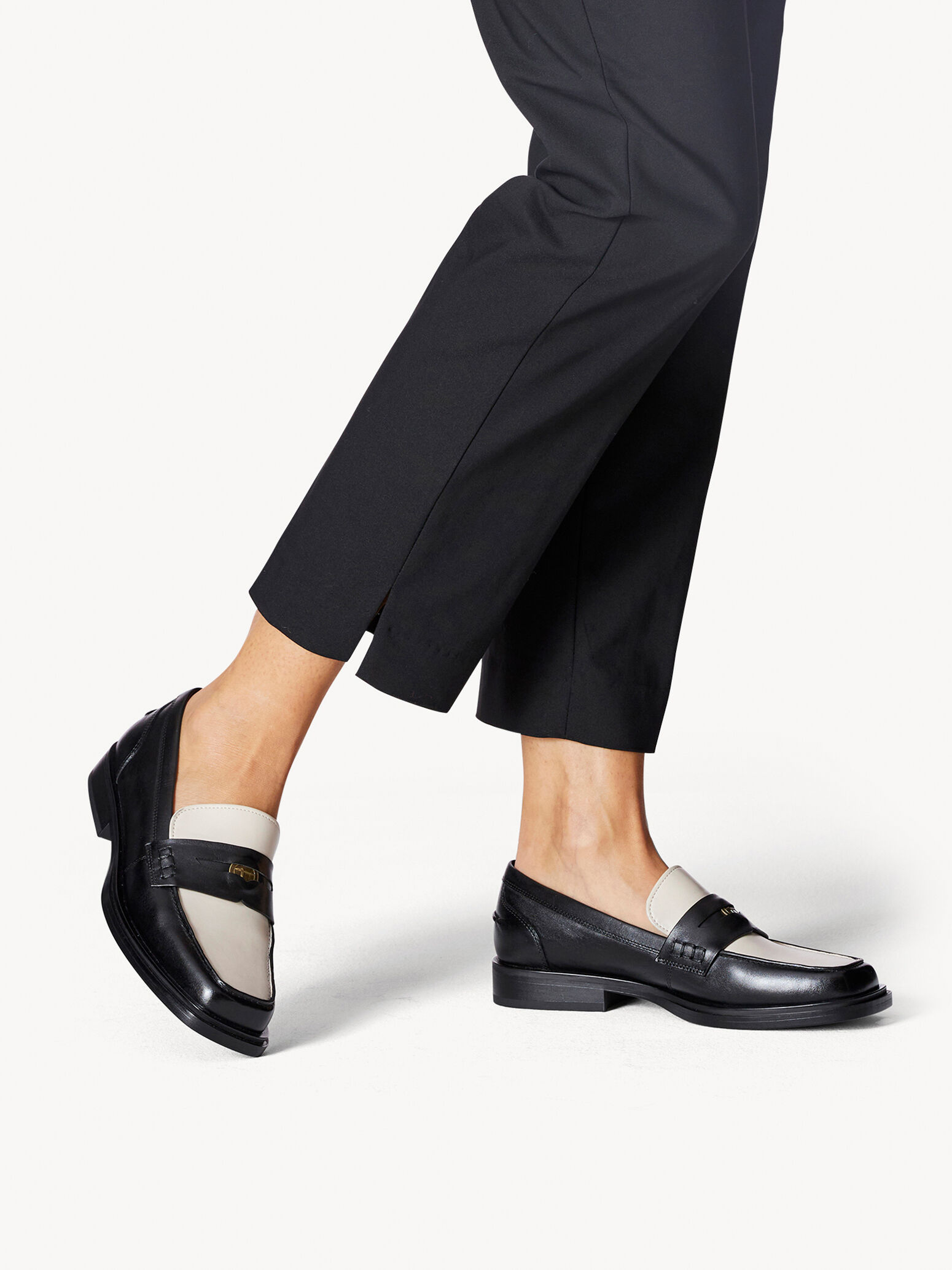 Slipper en cuir - noir