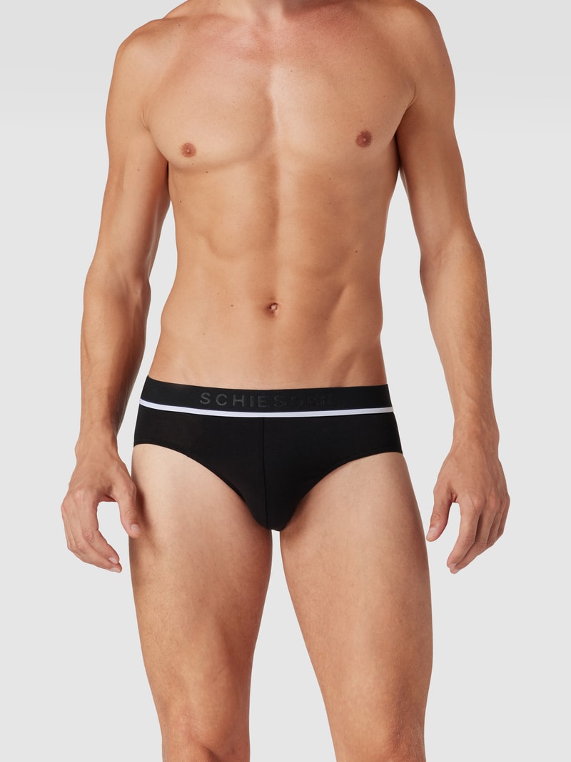 Slip mit Label-Details Modell 'Rio' im 3er-Pack in schwarz