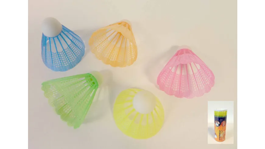 Best - 10 Stück Nylonfederbälle neon
