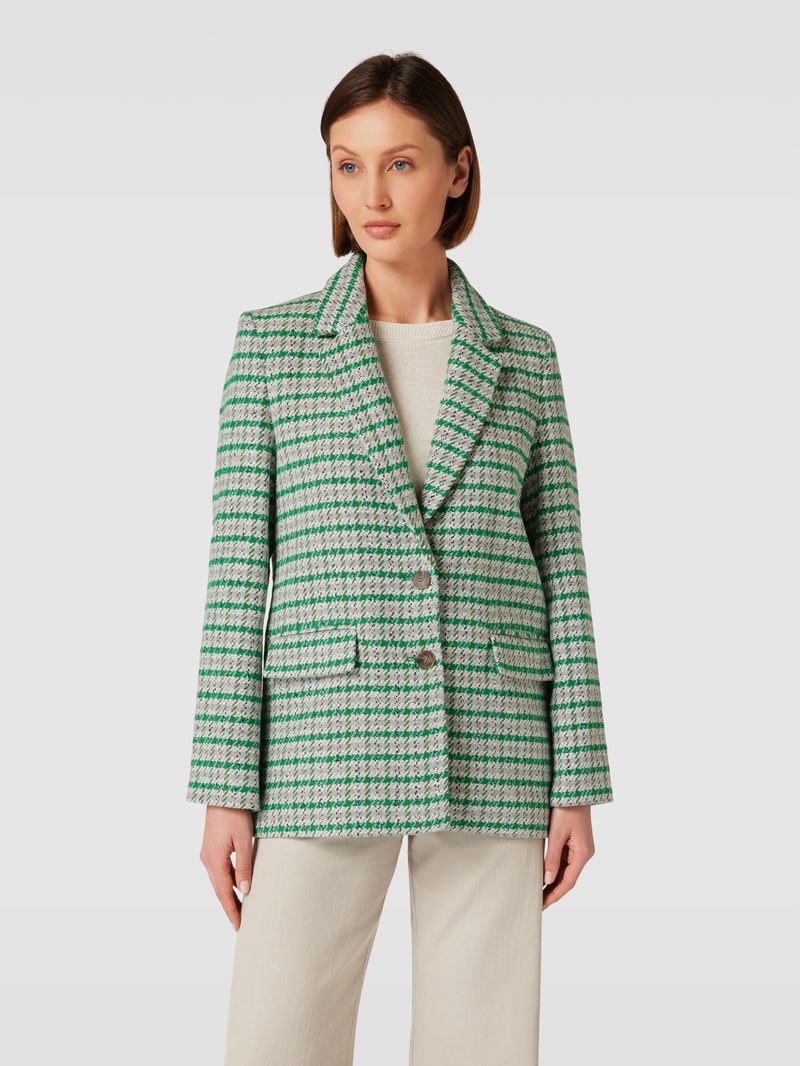 Blazer mit Allover-Muster in bottle