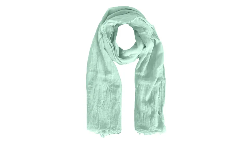 Schal Uni mit Fransen mint