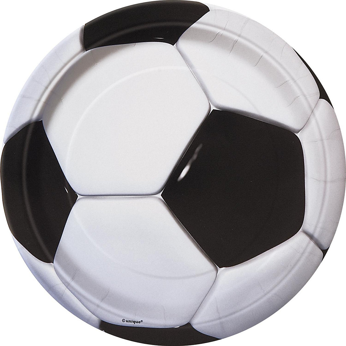 Papp-Partyteller Ø 23 cm Fußball, 8 Stück