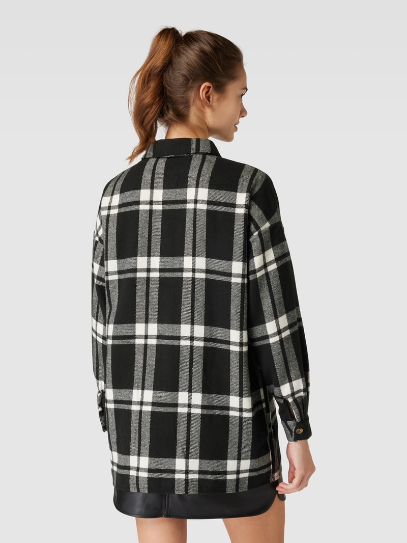 Hemdbluse mit Tartan-Muster Modell 'FLANNY' in black