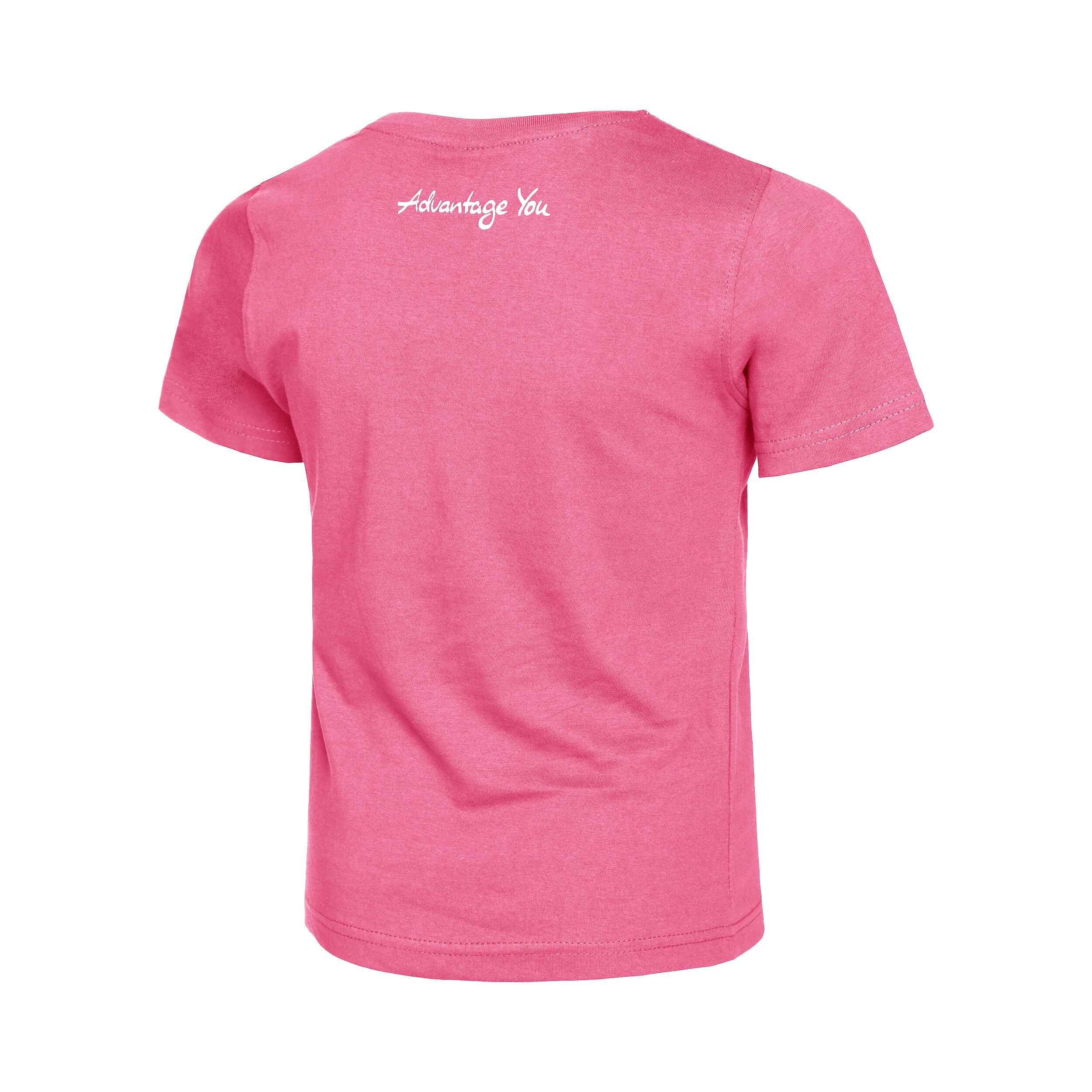 Basic Cotton T-Shirt Kinder - Pink, Weiß