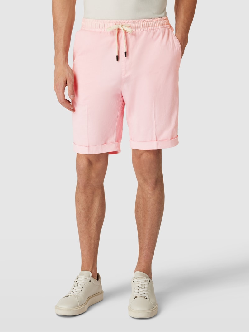 Shorts mit seitlichen Eingrifftaschen in hellrosa