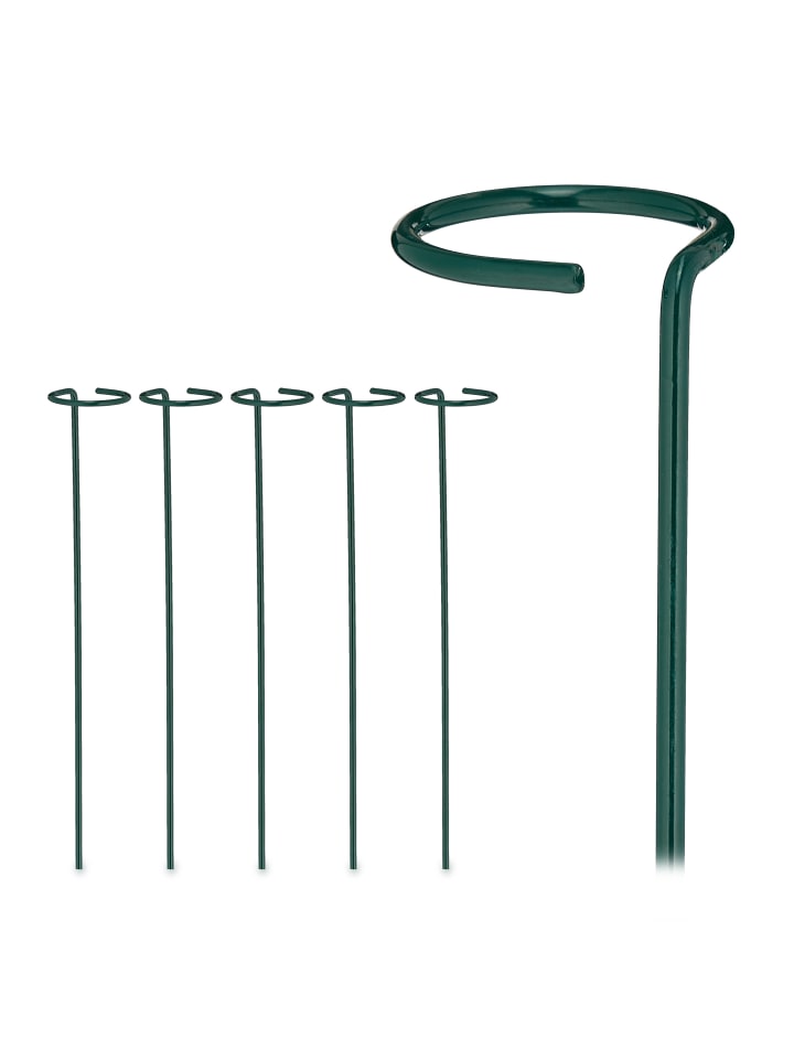relaxdays 6 x Pflanzstäbe in Dunkelgrün - 40 cm günstig kaufen onesize