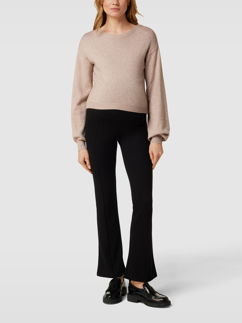 Umstands-Strickpullover in Wickel-Optik Modell 'MIKA' in beige
