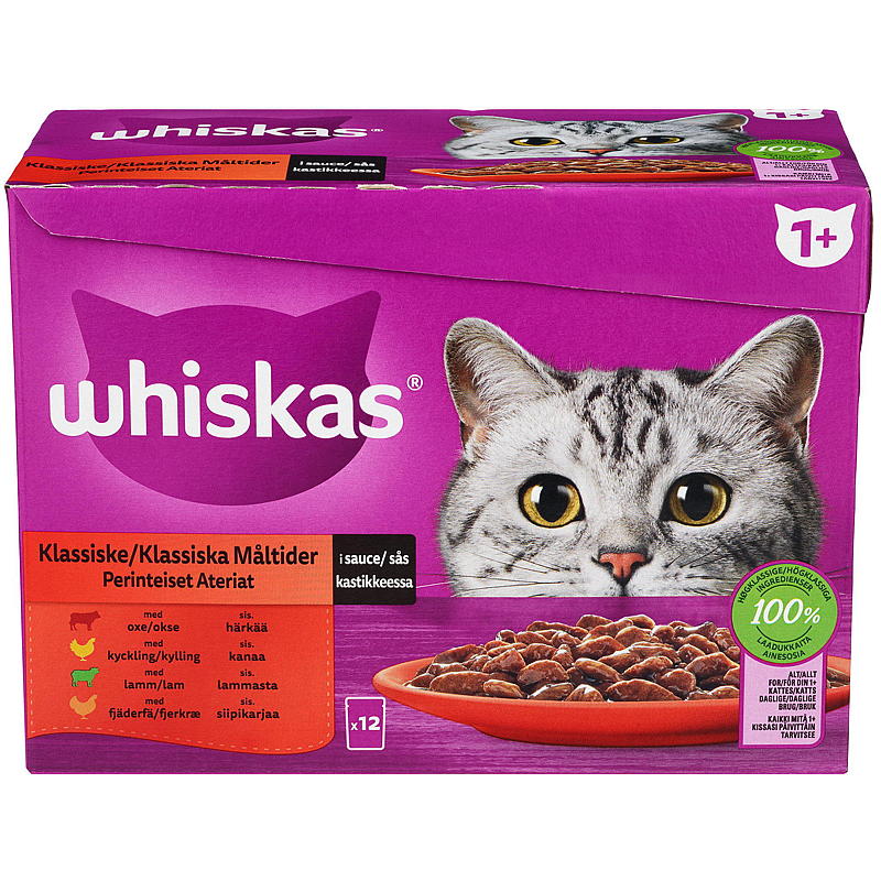 Mars Kattemat 12x85 g klassisk i saus 1  Whiskas
