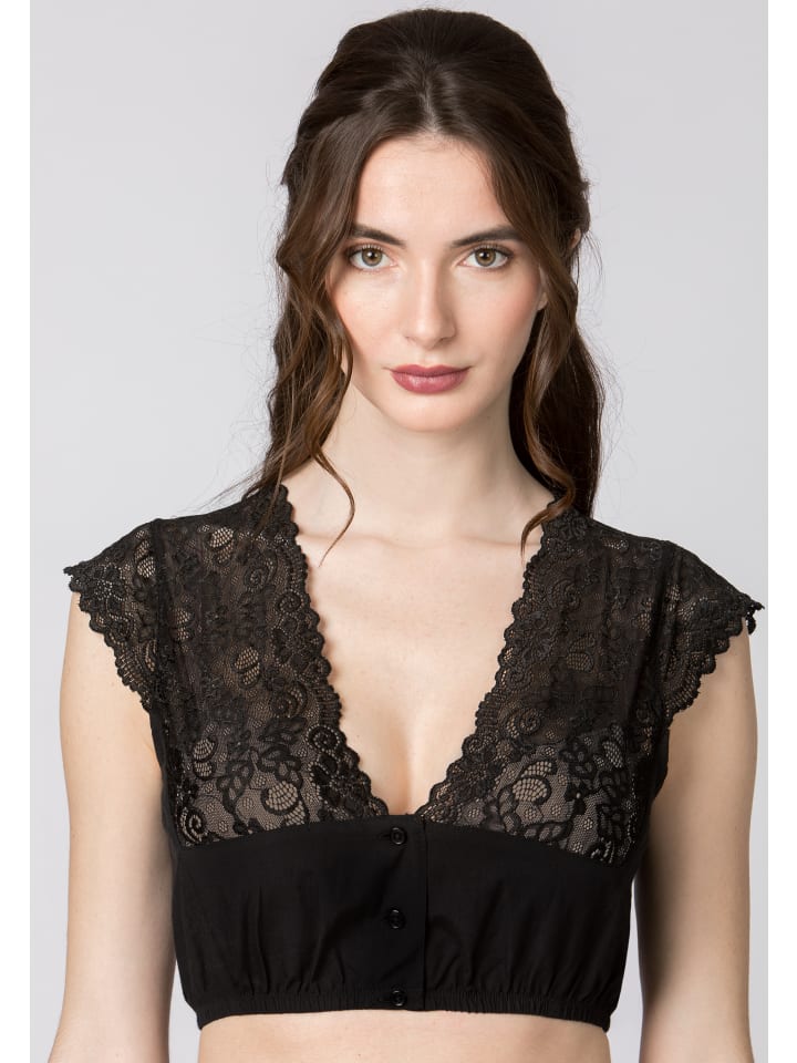 Stockerpoint Stockerpoint Dirndlbluse Aveline in schwarz günstig kaufen