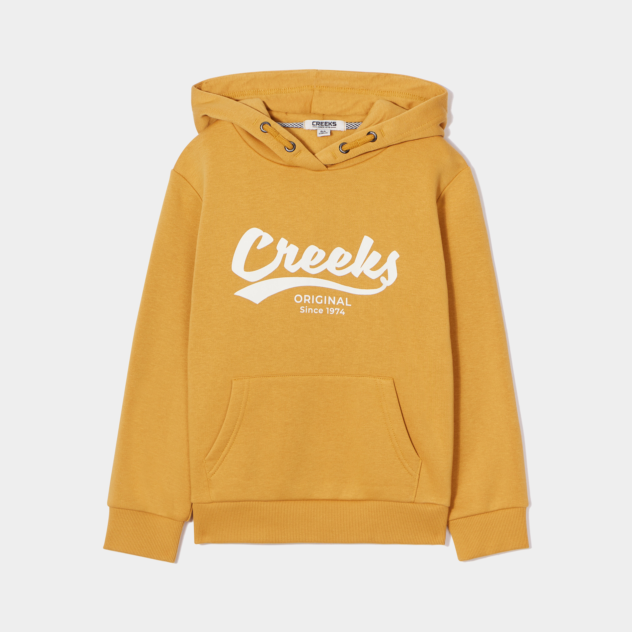 Sweat oversize à capuche hoodie Creeks jaune moutarde fille | La Halle