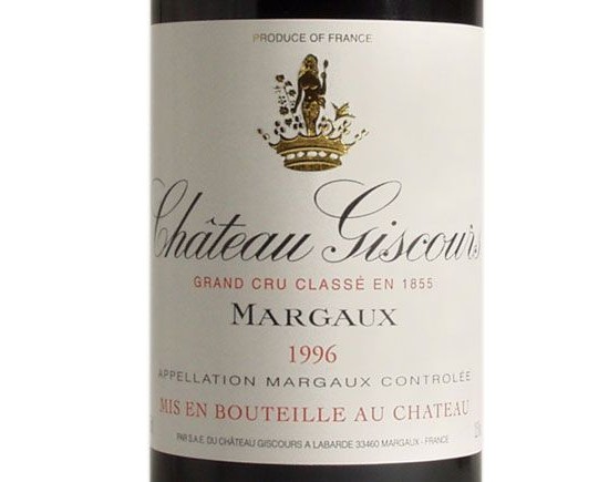 Château Giscours 1996, Rouge Troisième Cru Classé En 1855 Bordeaux Margaux