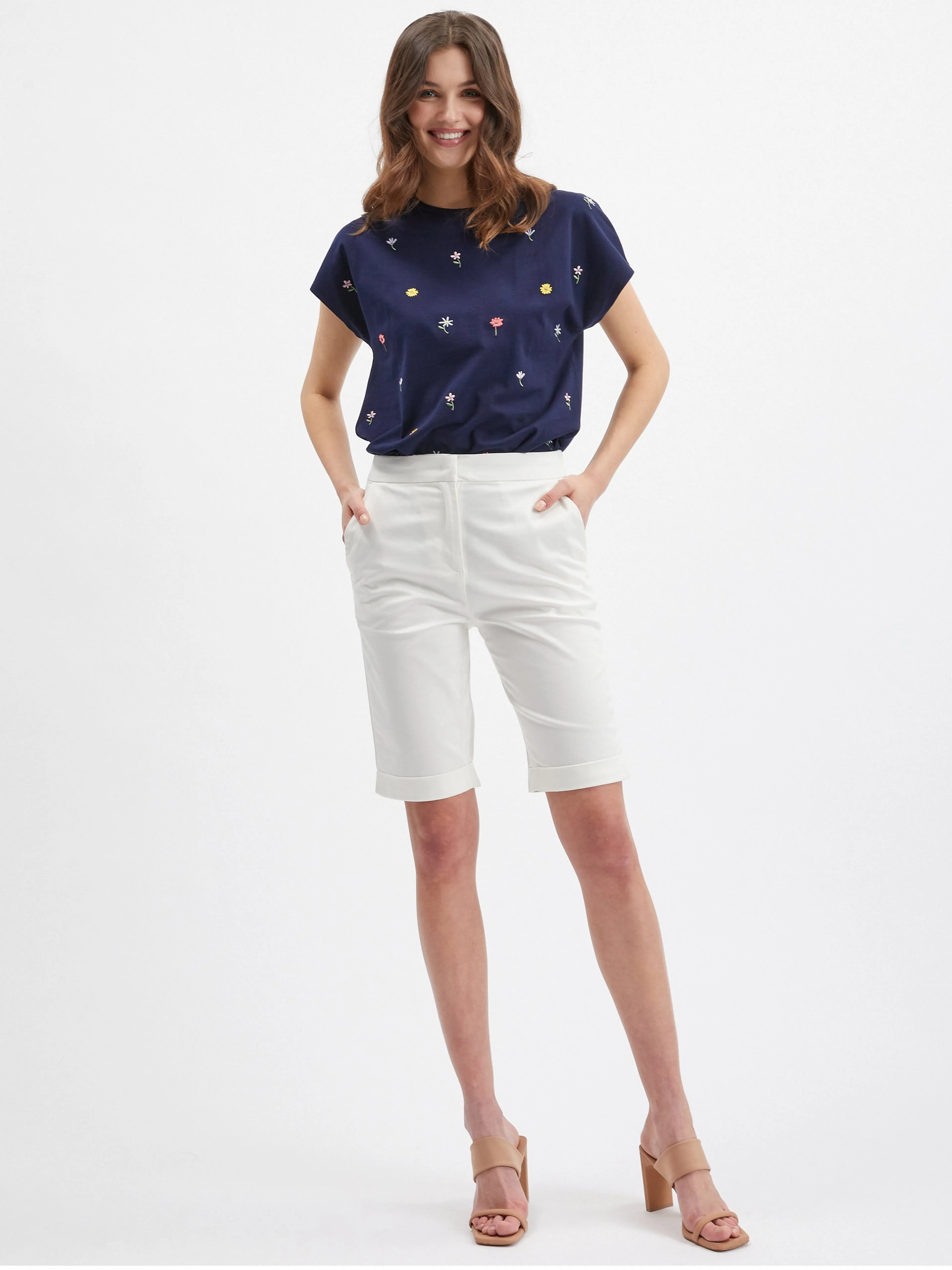 Weiße Damen-Culottes ORSAY