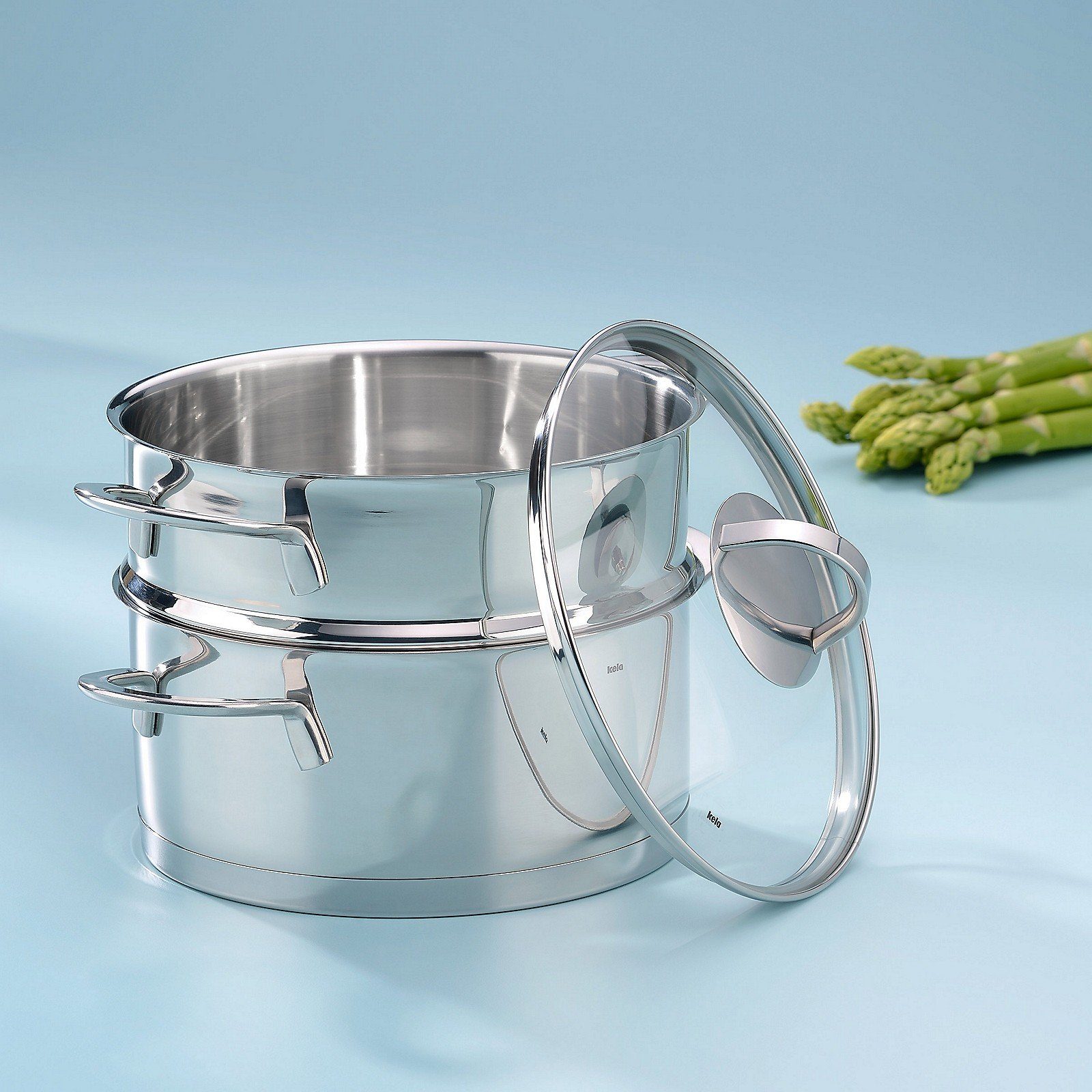kela Kochtopf Cailin, Allherdboden, herausnehmbares Innenteil, Glasdeckel