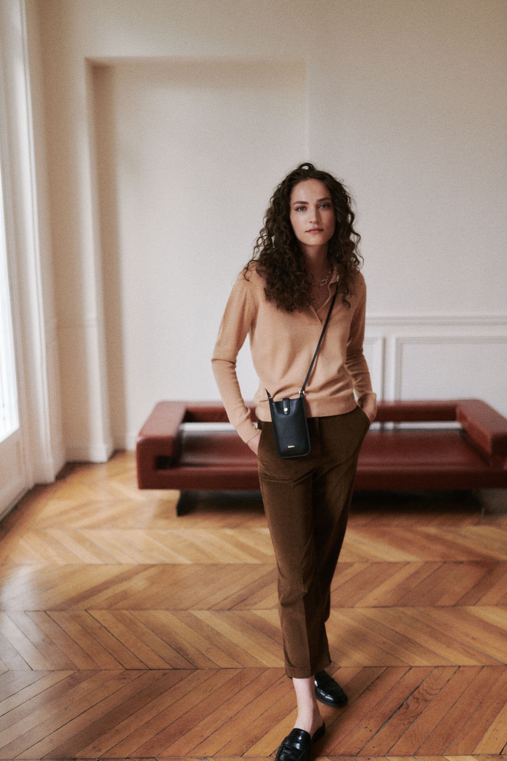 pantalon jordano taupe femme