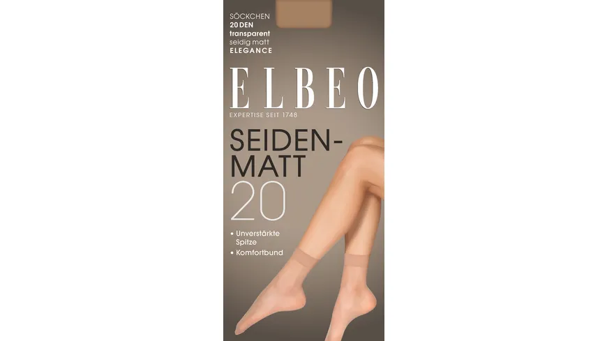 ELBEO Damen Söckchen Seidenmatt 20 DEN gobi