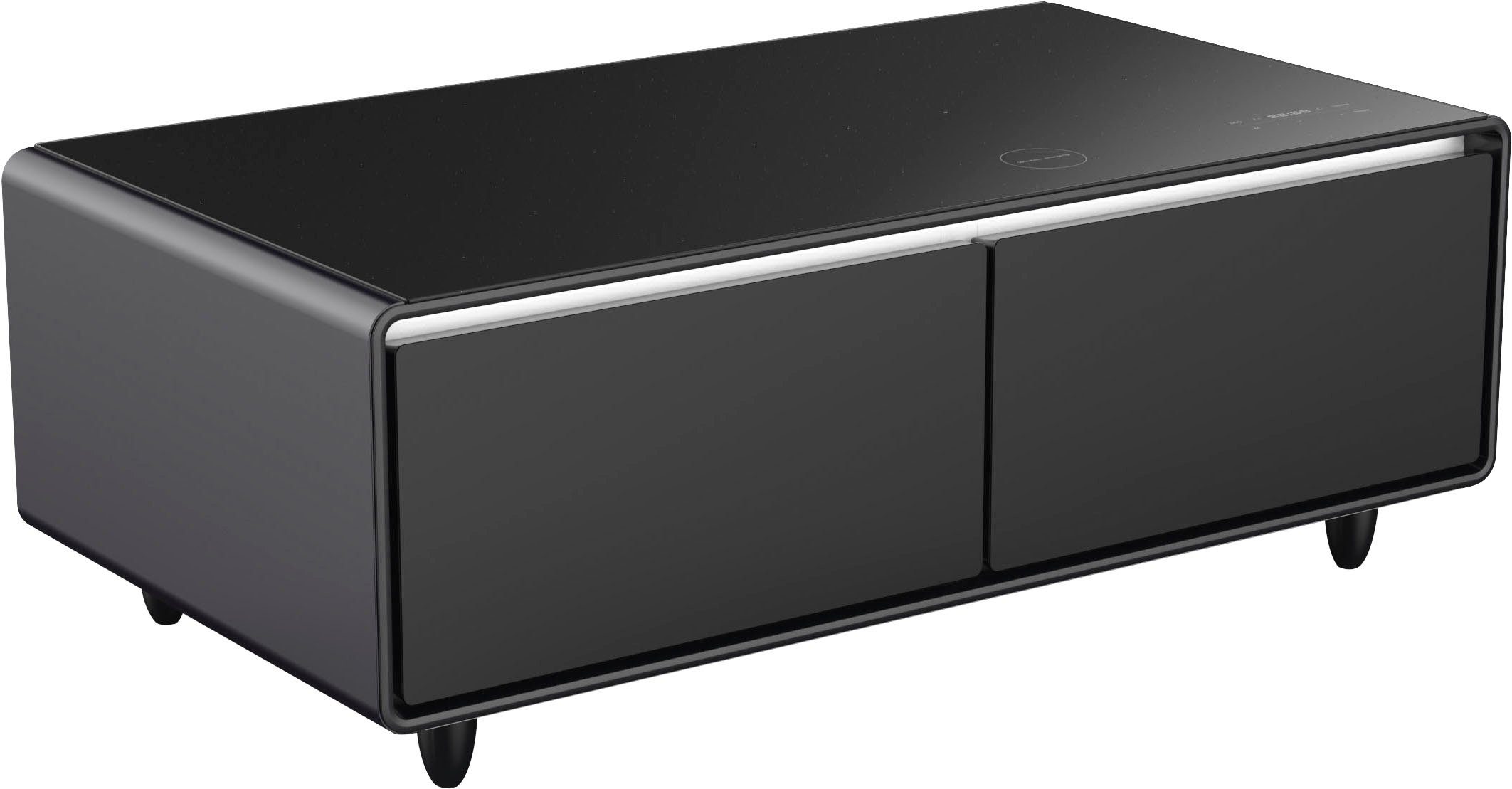 Caso Getränkekühlschrank 792, 46 cm hoch, 130,5 cm breit, Loungetisch mit Kühlfächern, Soundbar und Lademöglichkeiten