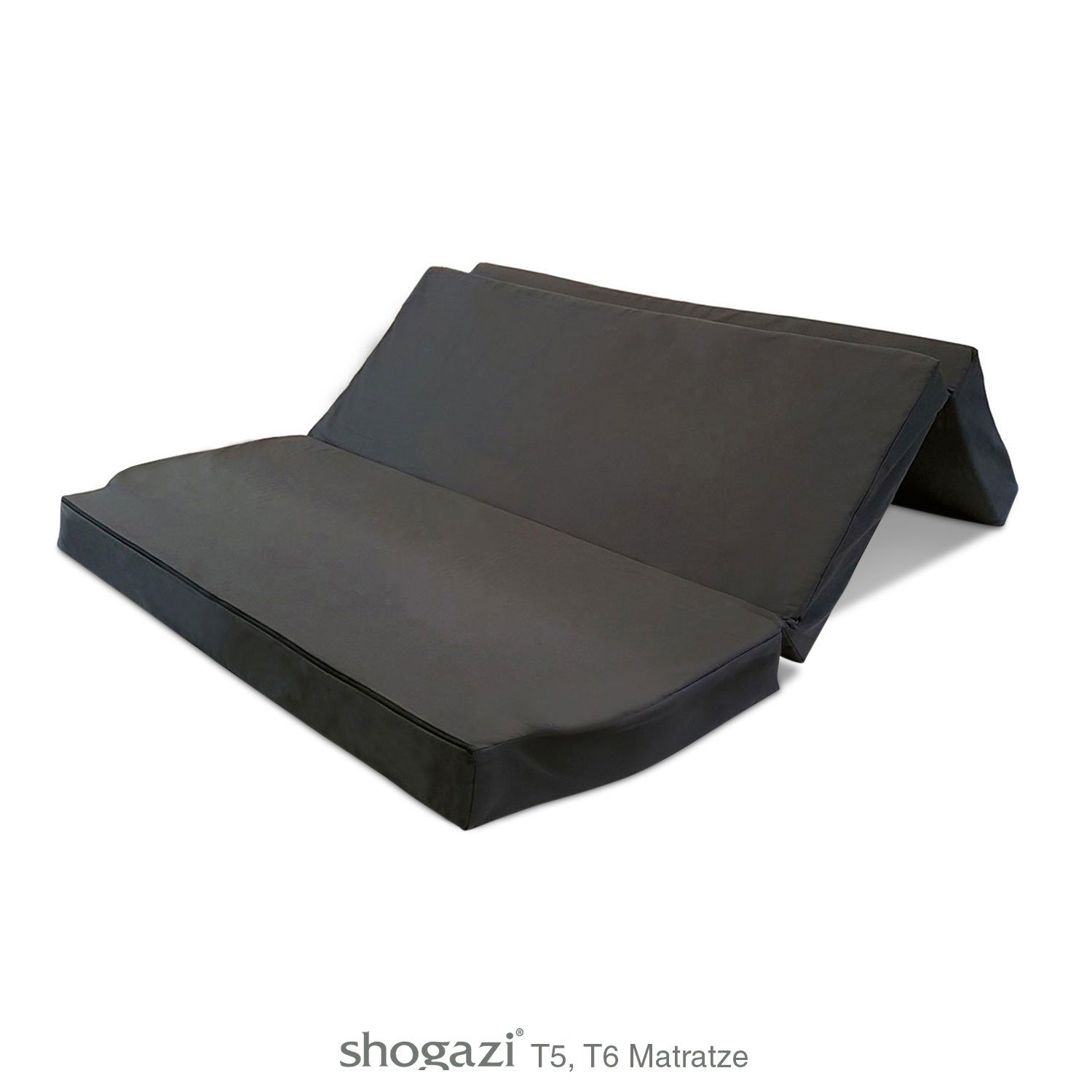 Klappmatratze T5-Matratze, T5 Bett, VW T5, T6, T6.1, Multivan, VW Bus Matratze, shogazi ®, 12 cm hoch, (Set, 2-tlg), VW Bus Matratze 150x190x12cm, inklusive Tansporttasche / Aufbewahrungstasche