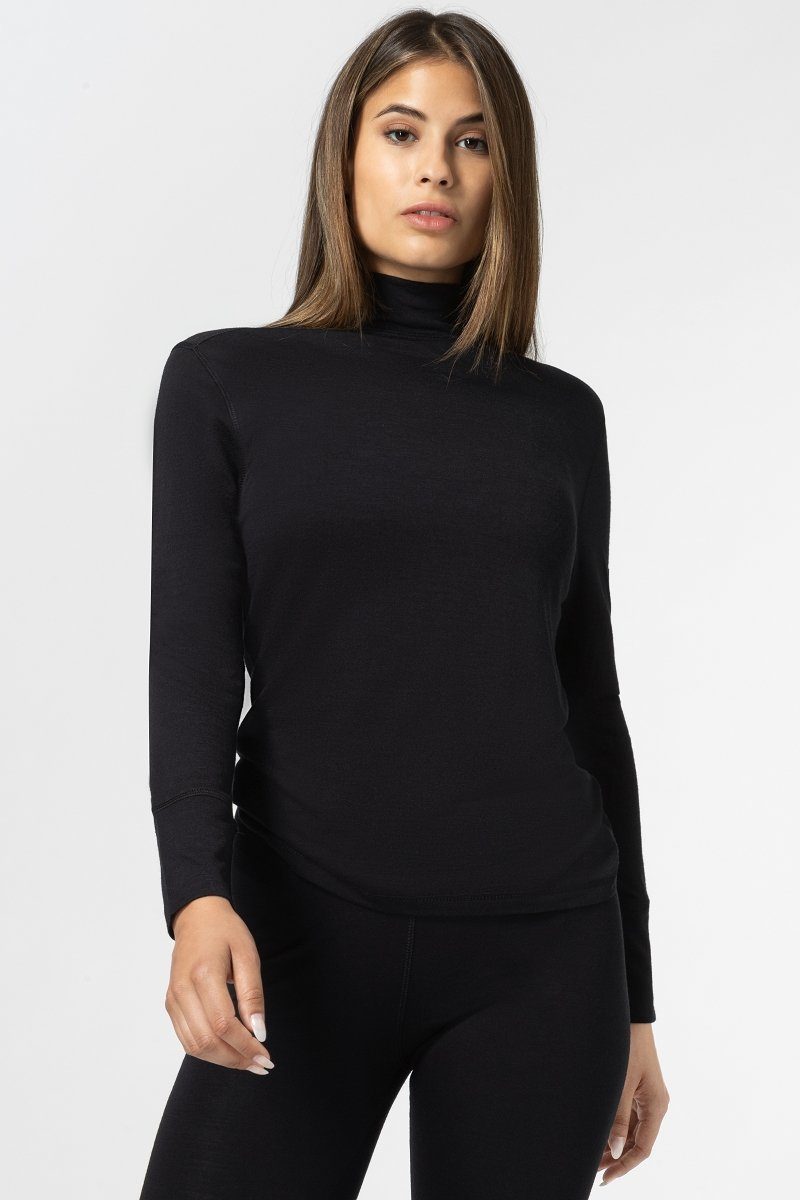 SUPER.NATURAL Funktionsshirt Merino Longsleeve W TUNDRA175 TURTLENECK funktioneller Merino-Materialmix