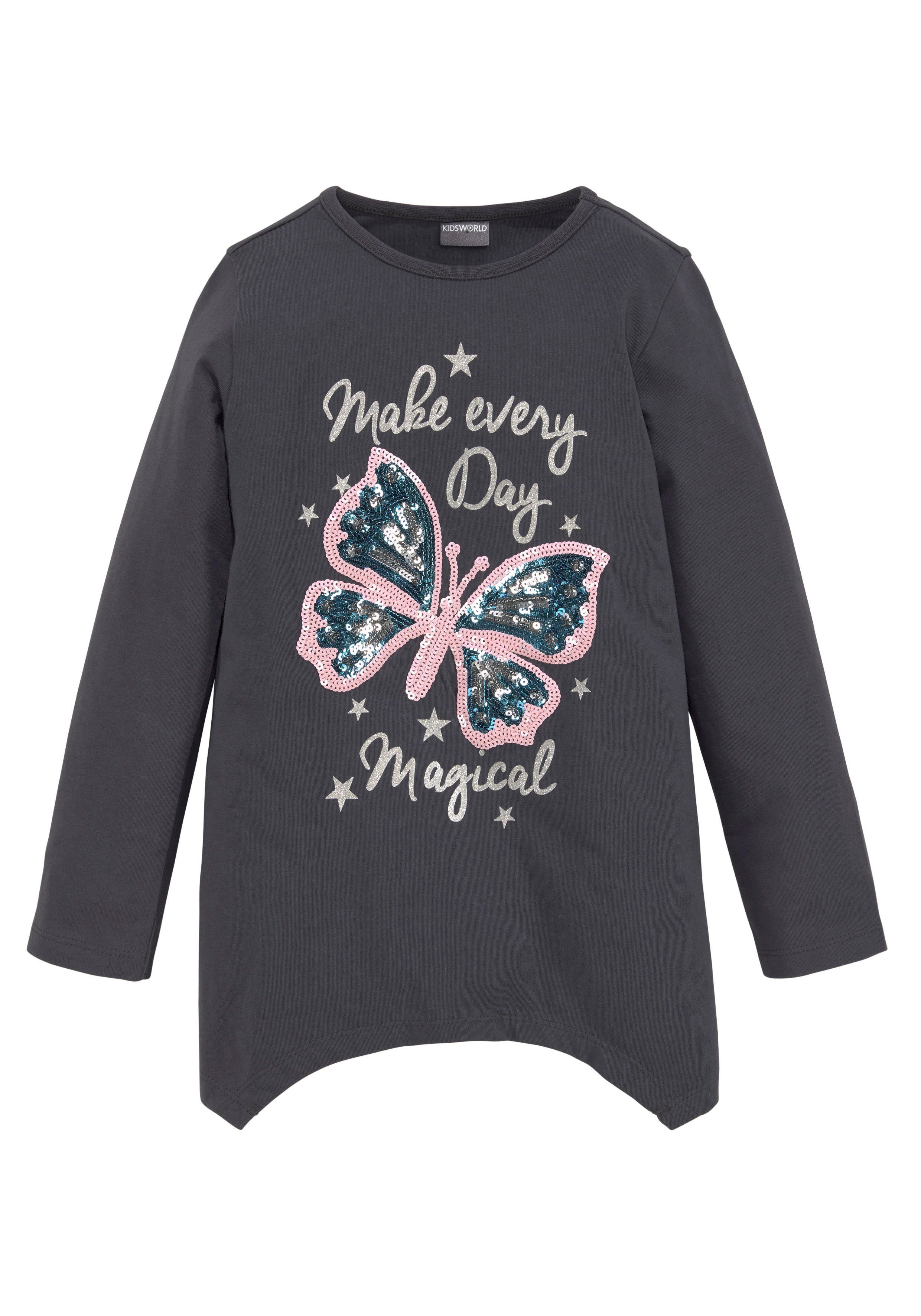 KIDSWORLD Langarmshirt & Leggings (Set) mit Glitzerdetails