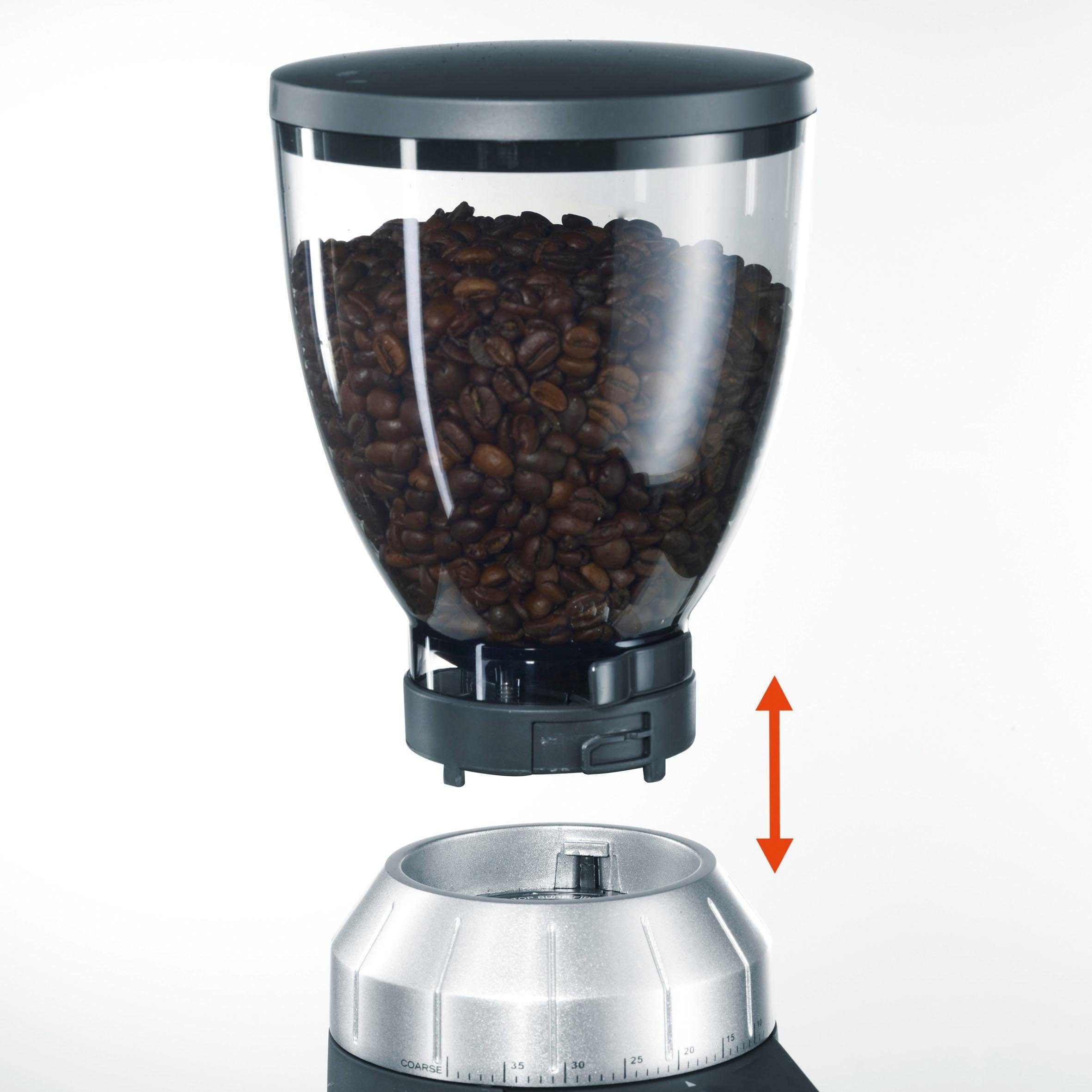 Graef Kaffeemühle CM 800, silber, 120 W, Kegelmahlwerk, 350 g Bohnenbehälter