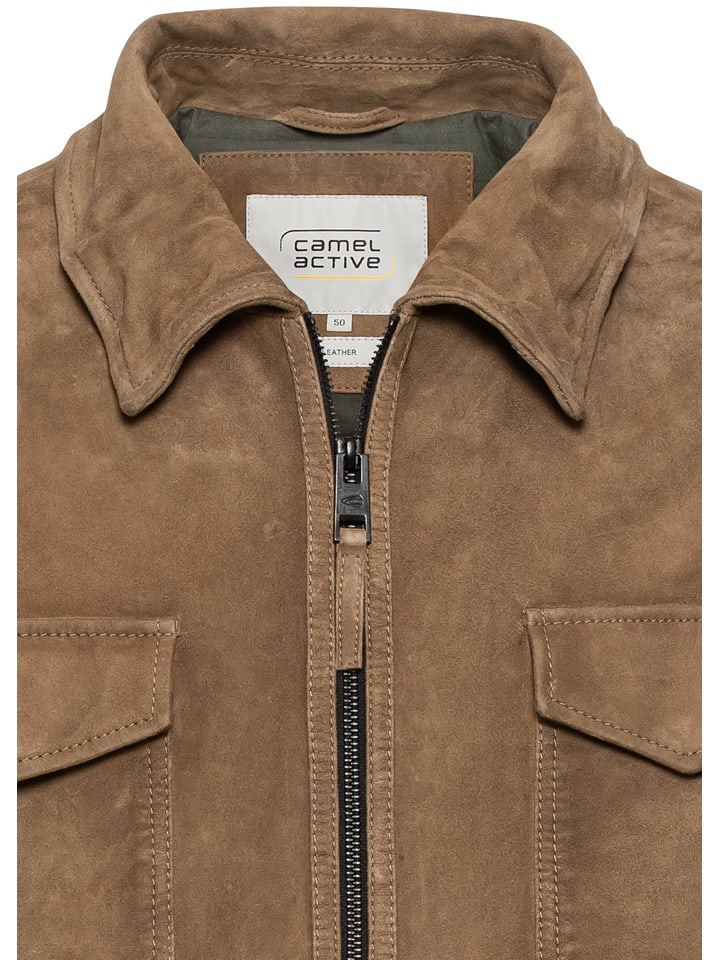 Camel Active Lederjacke in Khaki günstig kaufen