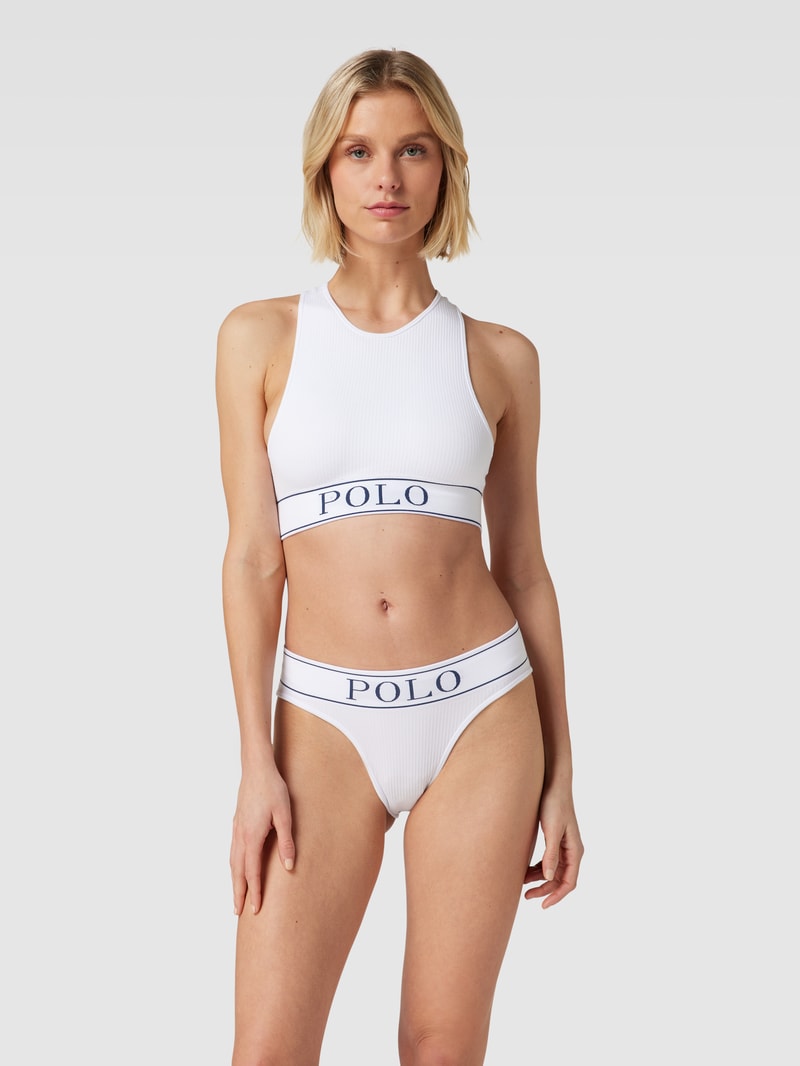 Bralette mit Label-Detail in weiß