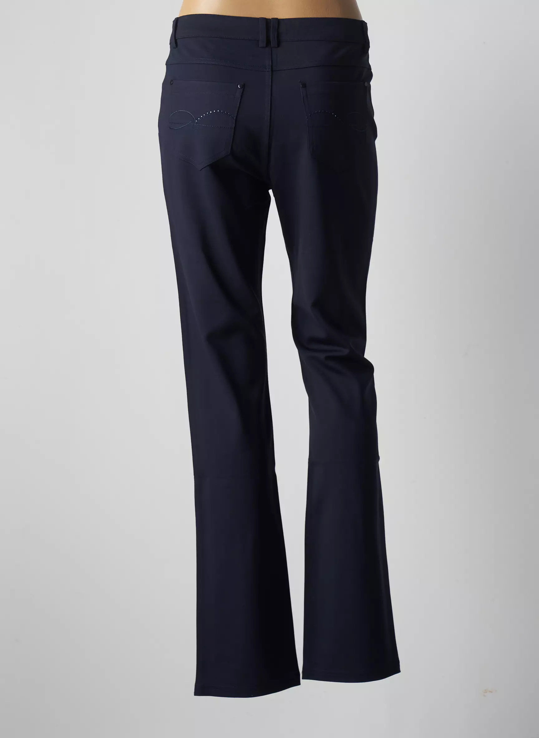 Youline Pantalons Droits Femme couleur bleu