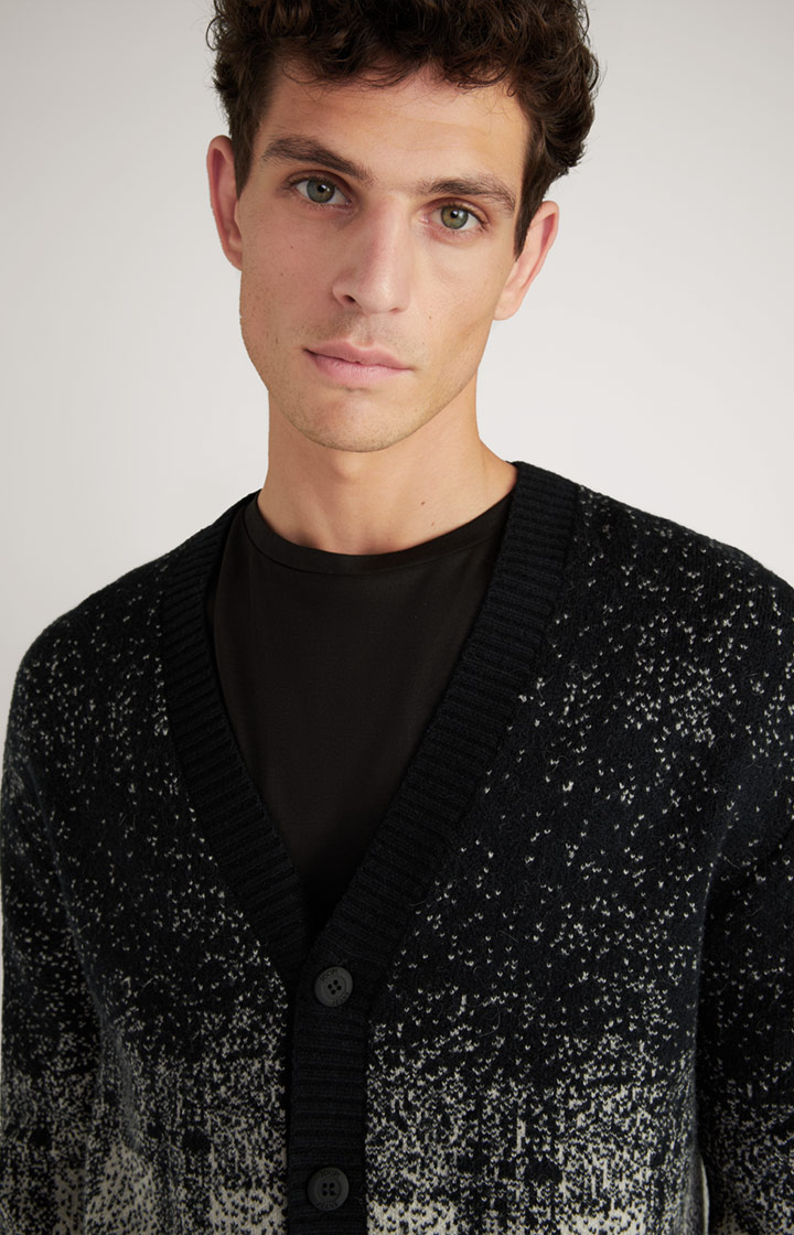Strickjacke Karlo in Schwarz/Weiss