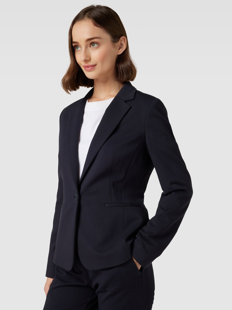 Blazer mit Reverskragen in marineblau