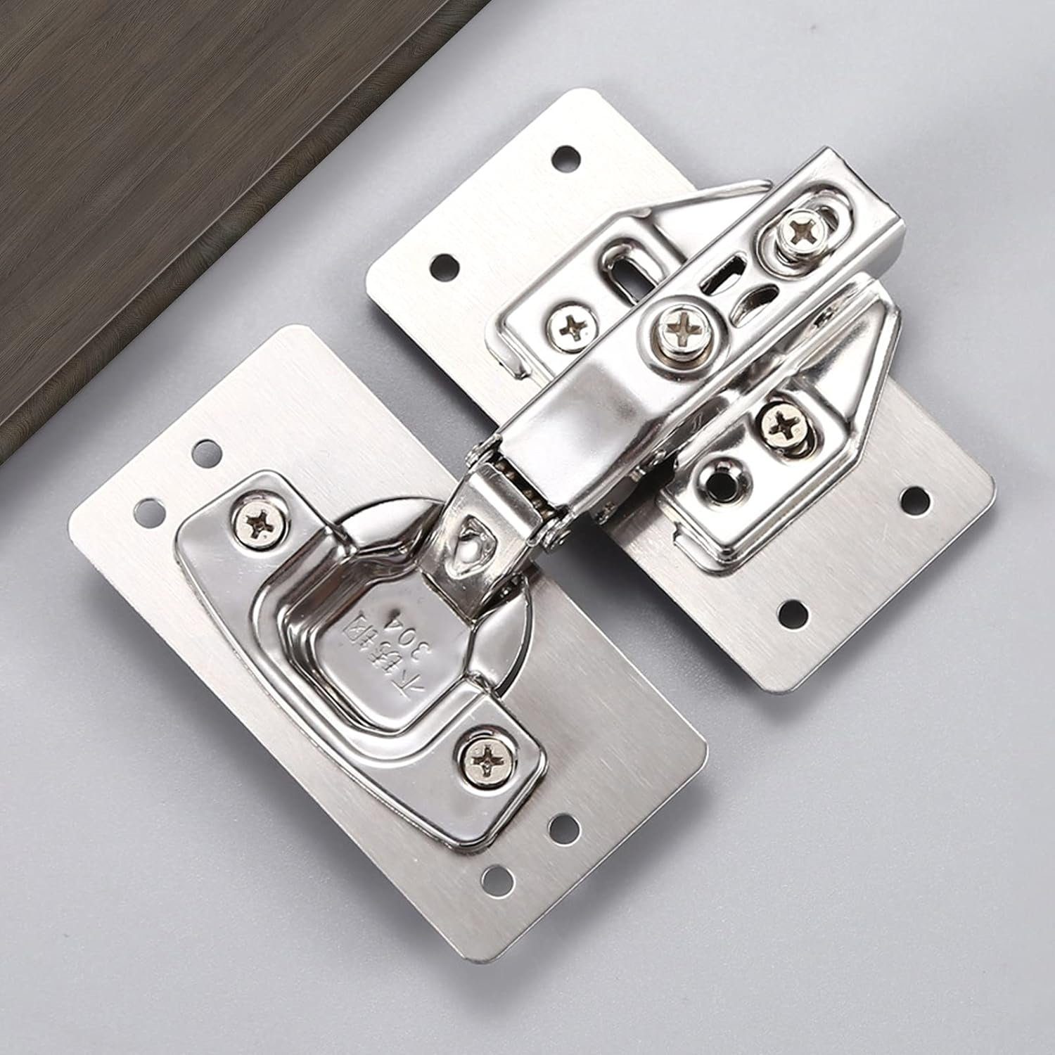 Olotos Möbelbeschlag Scharniere Scharnier Schrankscharniere Küchenschrank Türscharniere (8 St), reparaturset Reparaturplatten mit Schrauben für Schrank Möbel Fenster