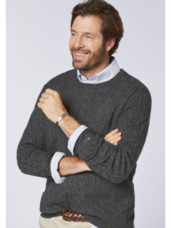 Polo Sylt Strickpullover in Grau günstig kaufen